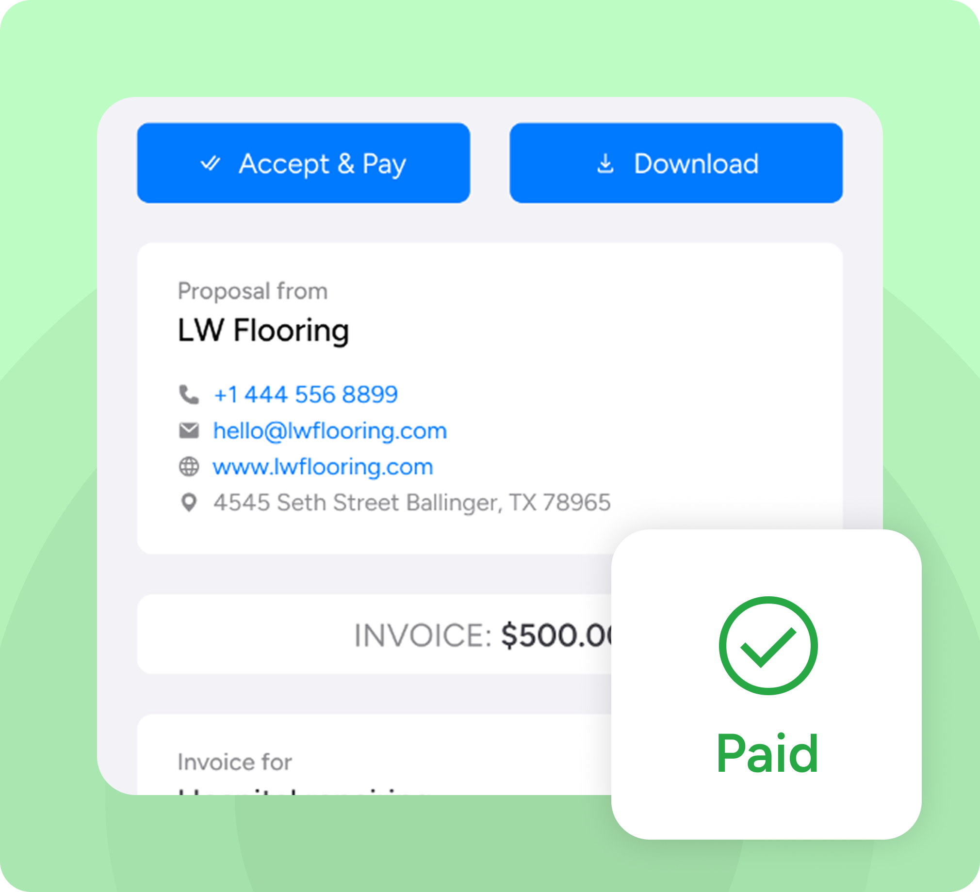 EZ invoicing & payments